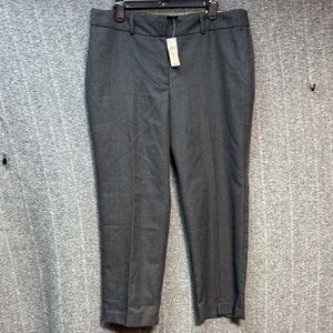 Ann Taylor Charcoal Patterned Cropped Trousers